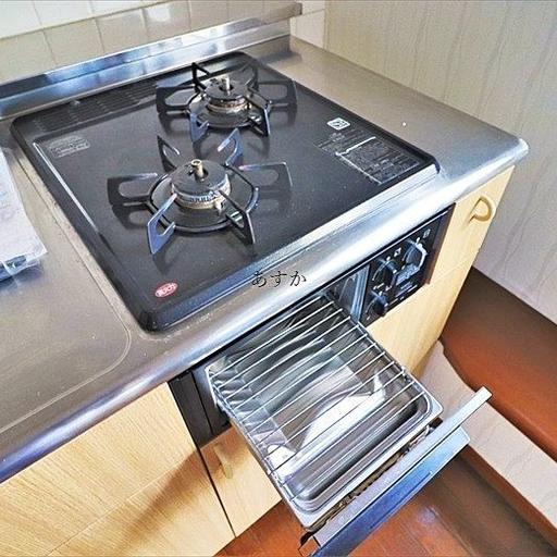 システムキッチン グリル付き2口システムキッチン