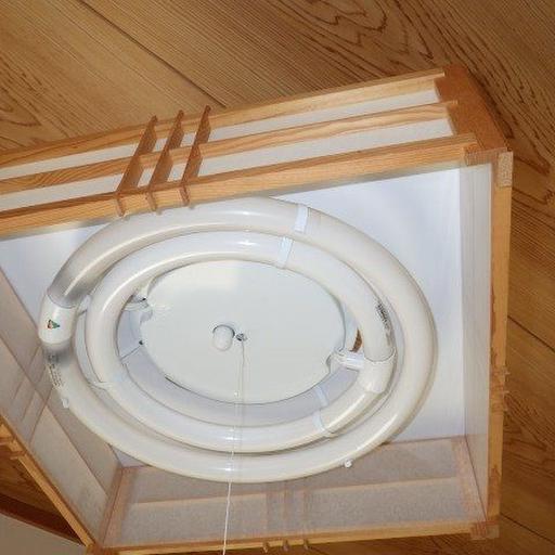 和室照明 2階角の和室照明器具